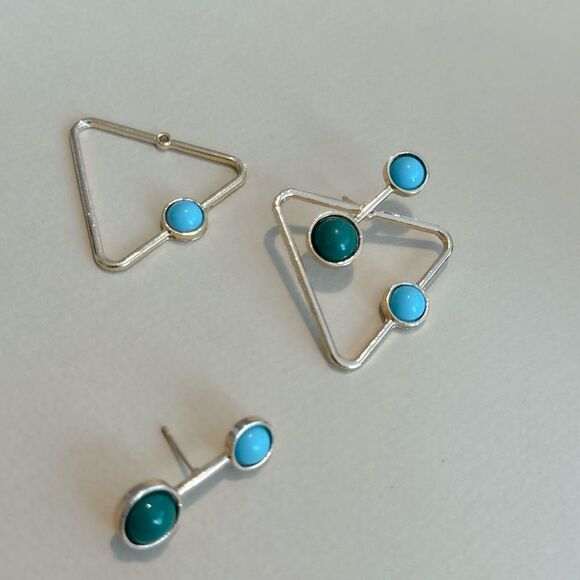 Geo dangle earrings M861 - Picture 6 of 6